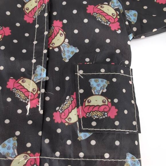 Unbranded Black & White Polka Dot Raincoat Rain Jacket / Mac for 18" Dolls - GUC - Picture 8 of 9